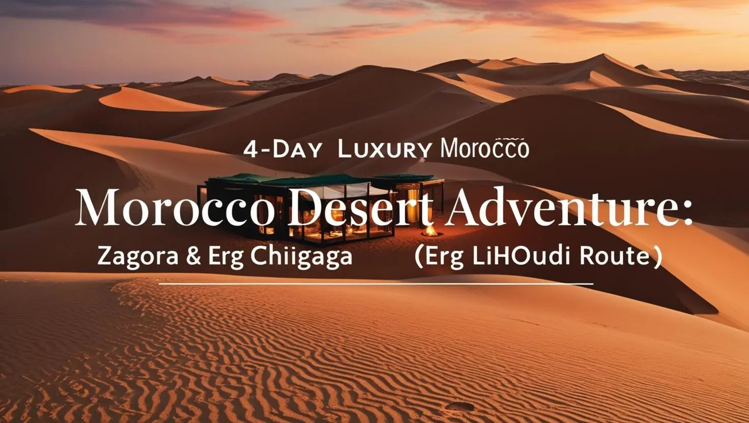 4-Day Luxury Morocco Desert Adventure: Zagora & Erg Chigaga (Erg Lihoudi Route)