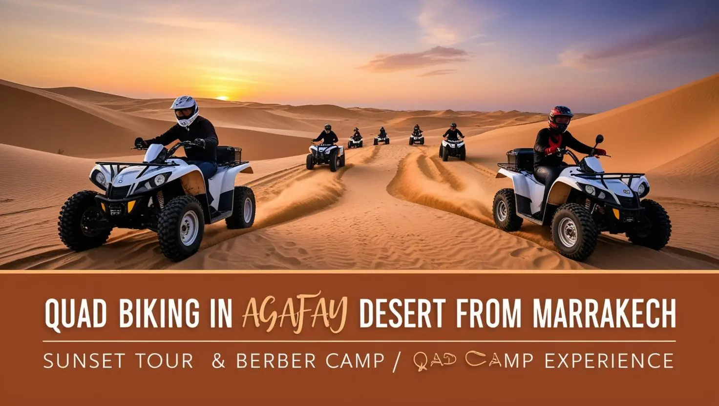 Quad Biking in Agafay Desert from Marrakech | Sunset Tour & Berber Camp Experience