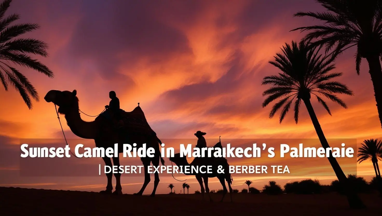 Sunset Camel Ride in Marrakech’s Palmeraie | Desert Experience & Berber Tea