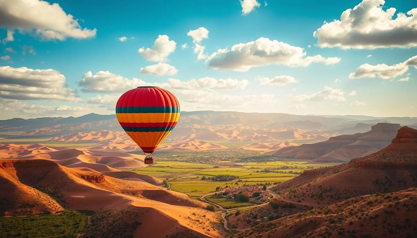 Sunrise Hot Air Balloon Ride in Marrakech | Luxury Flight with Berber Breakfast & Atlas Mountain Views
